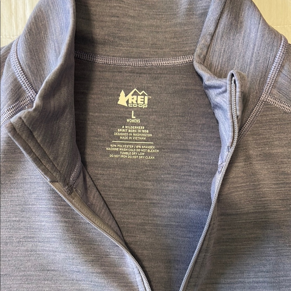 REI Lavender Quarter-Zip Pullover Hiking Size Large - Picture 4 of 9